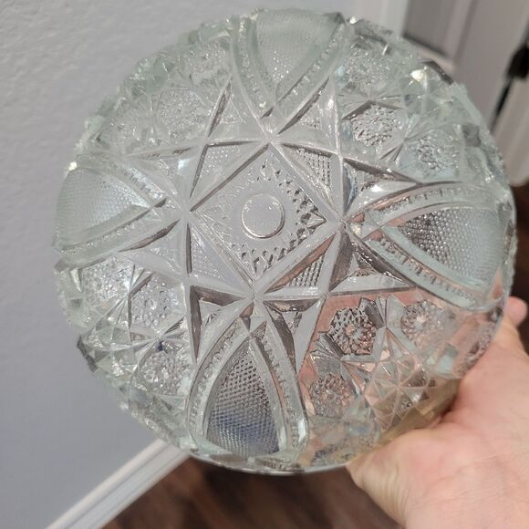 Vintage Jeannette Glass Bowl McKee Fentec Mold 1960s serving bowl pressed glass - Picture 3 of 5